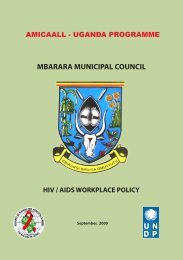 mbarara municipal council hiv / aids workplace policy - Alliance of ...