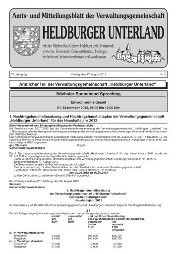 16. Jahrgang - Nr. 8 v. Freitag, den 17 - Heldburger Unterland