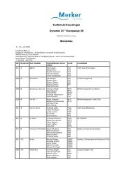 Yachtclub Kreuzlingen Dynamic 35** Europacup 08 Meldeliste - YCK