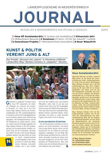 KunST & PolITIK VErEInT JunG & alT - NÖ Landesheime