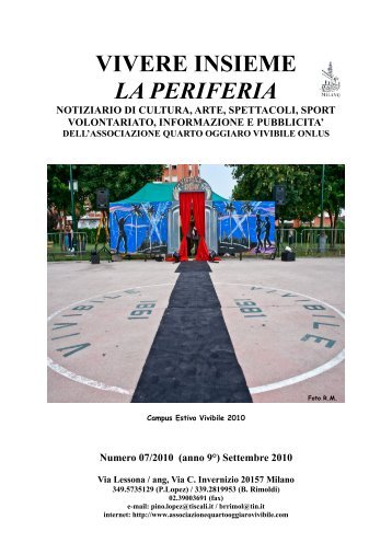 Scarica la Rivista in pdf - Associazione Quarto Oggiaro Vivibile