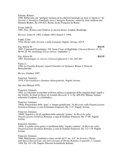 INDO-EUROPEAN COLLECTIONS Firth, Raymond ... - Kinship Studies