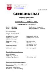 GEMEINDERAT - Marktgemeinde Rastenfeld