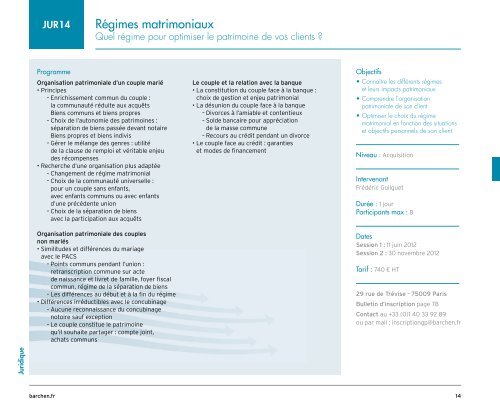 Télécharger le catalogue Gestion Privée 2012 - barchen.fr