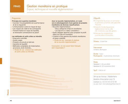 Télécharger le catalogue Gestion Privée 2012 - barchen.fr