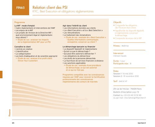 Télécharger le catalogue Gestion Privée 2012 - barchen.fr