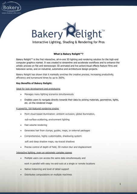 Bakery Relight Interactive Lighting Shading Rendering For