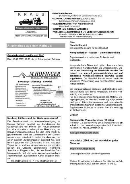 Gemeinde Ihrlerstein MITTEILUNGSBLATT