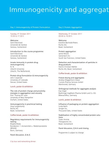 Immunogenicity and aggregation of therapeutic proteins - American ...