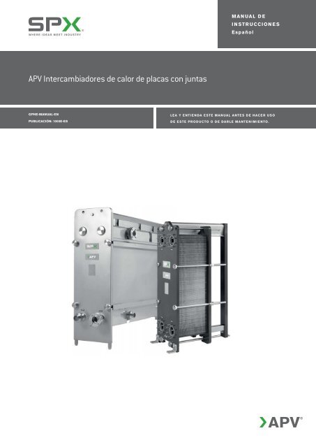 APV Intercambiadores de calor de placas con juntas - SPX