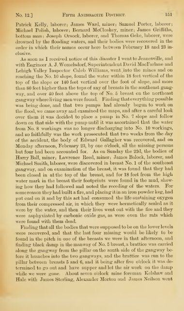 Reports of the Inspectors of Mines of the anthracite and bituminous ...