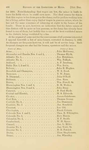 Reports of the Inspectors of Mines of the anthracite and bituminous ...
