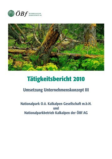 Tätigkeitsbericht 2010 - Nationalpark Kalkalpen