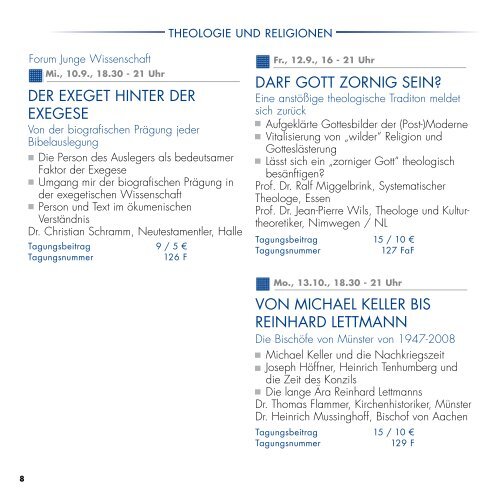 PROGRAMM 2 2008 - Franz-Hitze-Haus