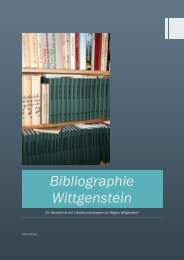 Bibliographie Wittgenstein - Wittgensteiner Heimatverein e.V.