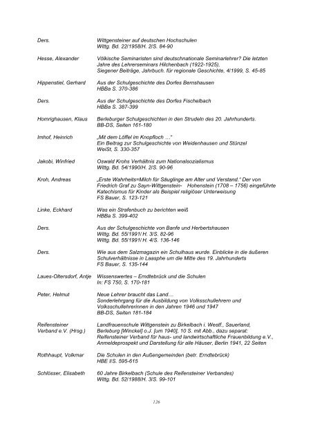 Bibliographie Wittgenstein - Wittgensteiner Heimatverein e.V.