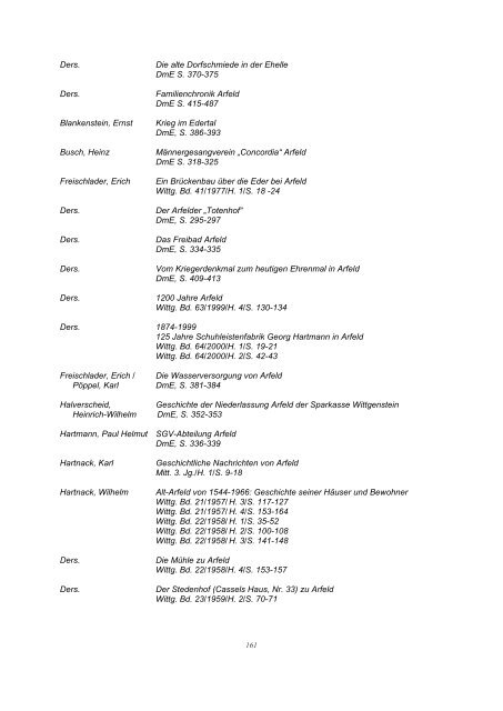 Bibliographie Wittgenstein - Wittgensteiner Heimatverein e.V.