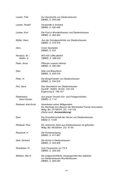 Bibliographie Wittgenstein - Wittgensteiner Heimatverein e.V.