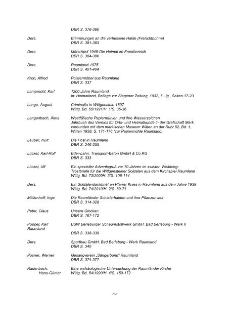 Bibliographie Wittgenstein - Wittgensteiner Heimatverein e.V.