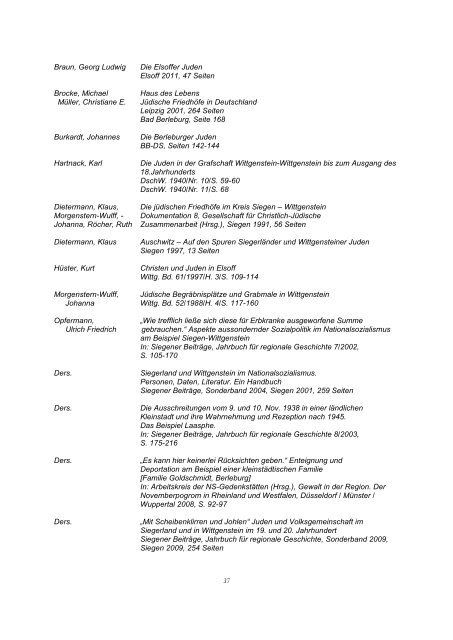 Bibliographie Wittgenstein - Wittgensteiner Heimatverein e.V.