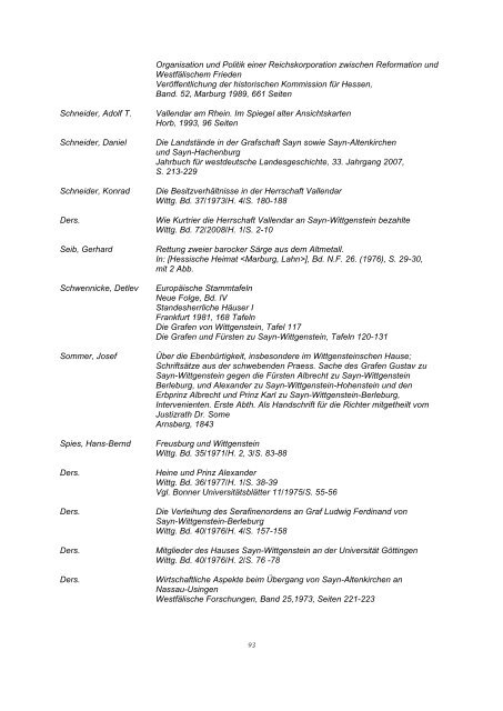 Bibliographie Wittgenstein - Wittgensteiner Heimatverein e.V.