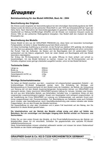 PDF: WP Arkona Rettungskreuzer - CMC-Versand