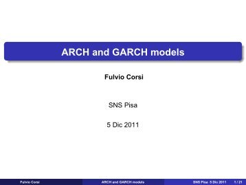 ARCH and GARCH models