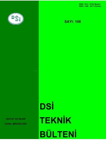 DSI Teknik Bulteni _Sayi 106_ - DSİ Genel Müdürlüğü - Devlet Su ...