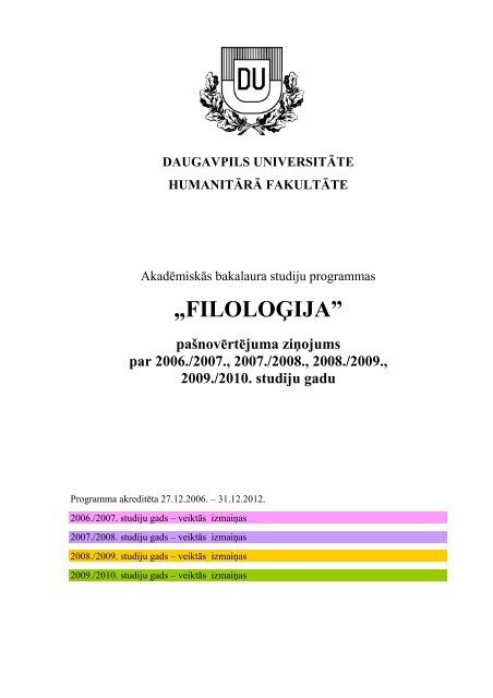 ANGĻU FILOLOĢIJA - Daugavpils Universitāte