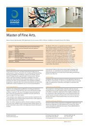 Master of Fine Arts. - Otago Polytechnic