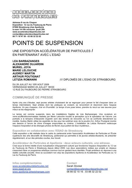 Communiqué de presse - Accelerateurdeparticules.net