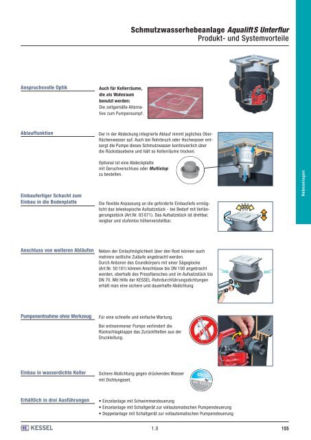 Schmutzwasserhebeanlage Minilift - Kessel