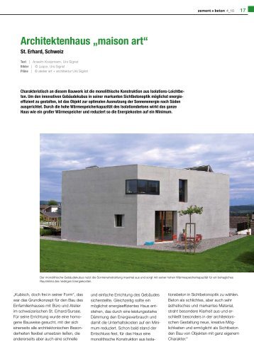 Architektenhaus „maison art“ - archiart - urs sigrist