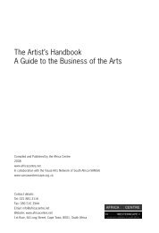 The Artist's Handbook A Guide to the Business of the ... - Arts In Africa