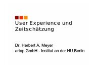 User Experience und Zeitschätzung - ekphorie.de
