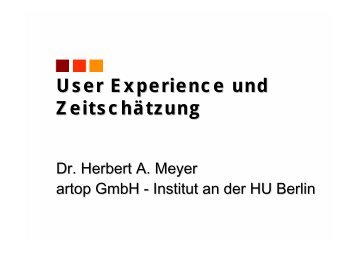 User Experience und Zeitschätzung - ekphorie.de
