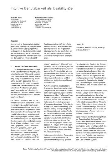 Intuitive Benutzbarkeit als Usability-Ziel - ekphorie.de