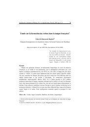 Etude sur la formation du verlan dans la langue française