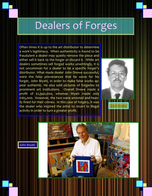 Art Forgeries and Their Detection - the Scientia Review