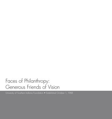 Generous Friends of Vision - University of Southern Indiana