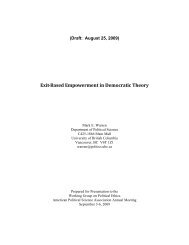 Exit-Based Empowerment in Democratic Theory - Political Science ...