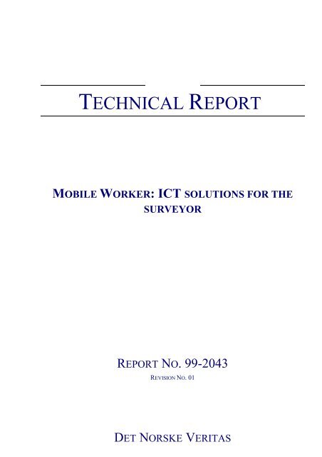 Mariner Indflydelsesrig Tangle Mobile Worker: ITC solutions for the surveyor - DNV