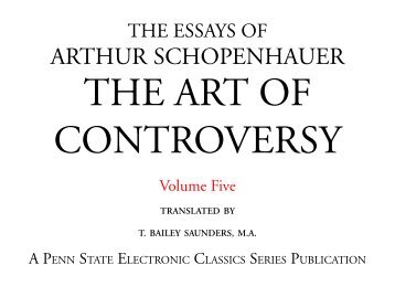 THE ART OF CONTROVERSY - Pennsylvania State University