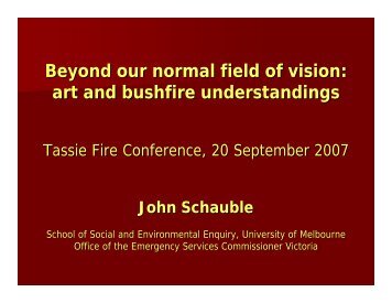 Beyond our normal field of vision: art and bushfire understandings