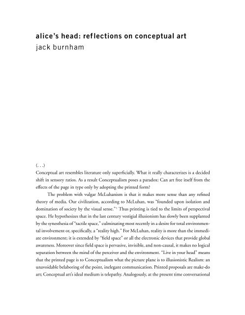 Conceptual Art: A Critical Anthology - uncopy