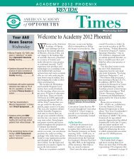 Academy 2012 Phoenix! - American Academy of Optometry