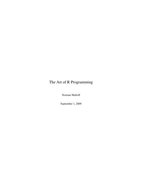 The Art of R Programming - Index of