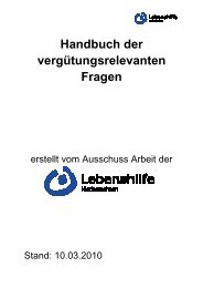 Handbuch der vergütungsrelevanten Fragen - Lebenshilfe für ...