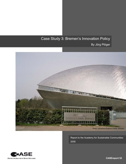 Case Study 3: Bremen's Innovation Policy - STICERD