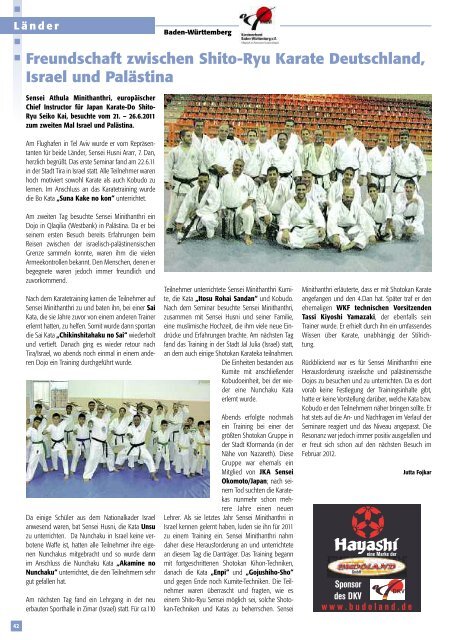 DKV-Magazin Nr. 6 - Chronik des Karate